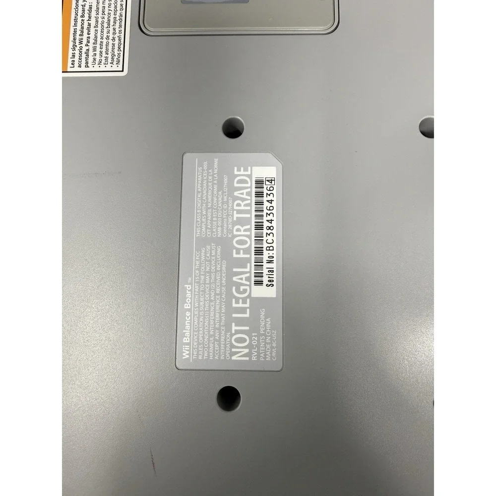 Nintendo Wii Fit Balance Board With Wii Fit Video Game